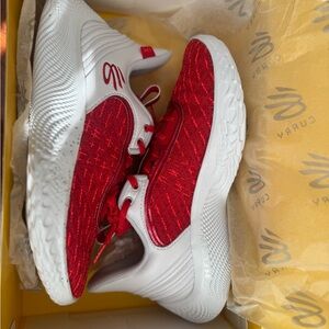 Under Armour Red and White Athletic Shoes
